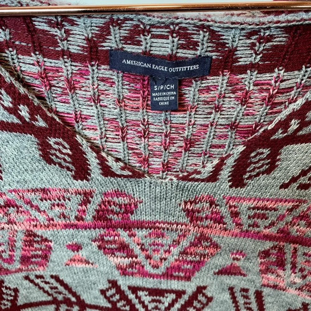 American Eagle Tribal Hooded‎ Sweater